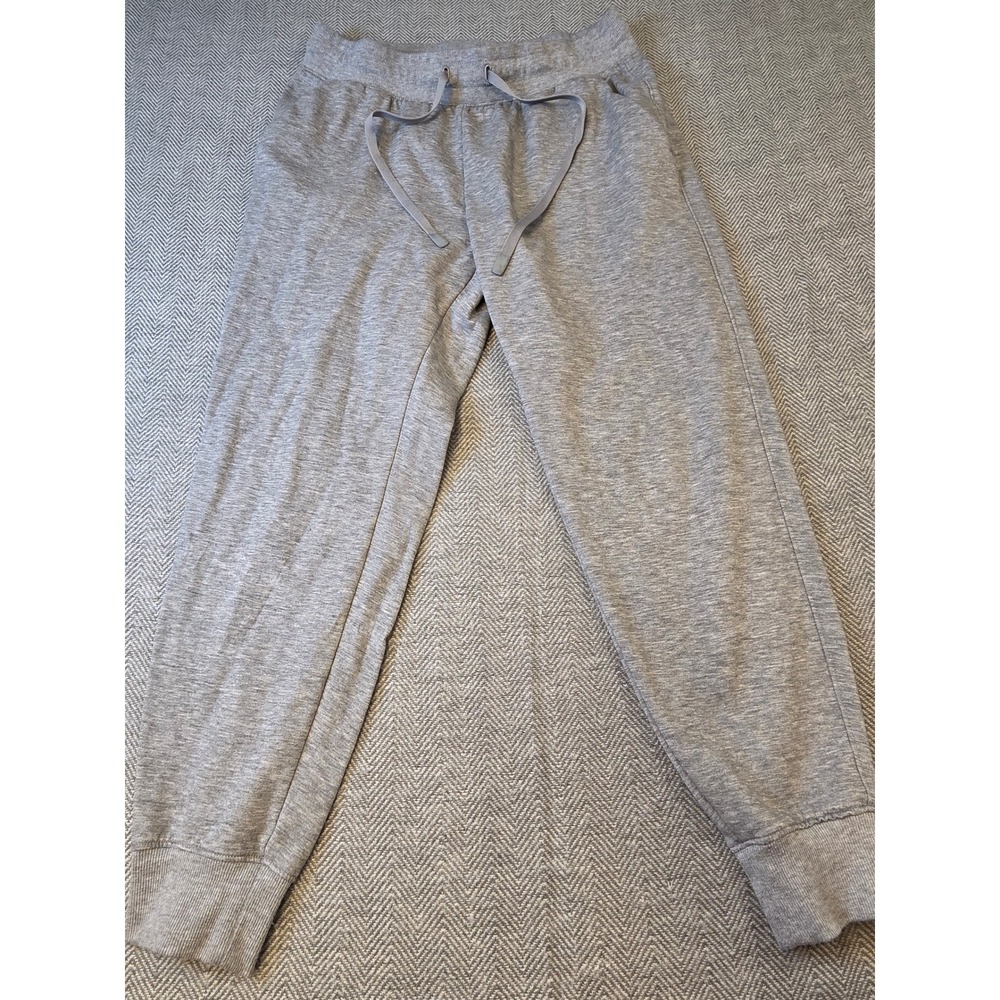 Athletic Works Jogger Pants Womens Large 12-14 Heather Gray Fleece Lined Outdoor